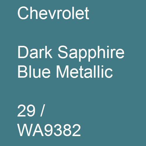 Chevrolet, Dark Sapphire Blue Metallic, 29 / WA9382.